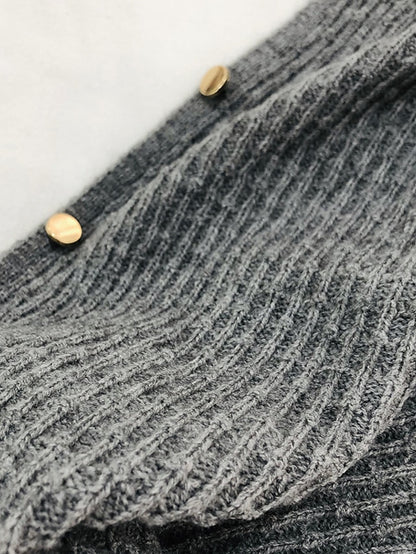 New Autumn Winter Women Ladies Thick Knitting Cape Coat Warm Poncho Oblique Stripe Coat Bohemian Shawl Scarf Solid Women Scarf - LuckyFash™