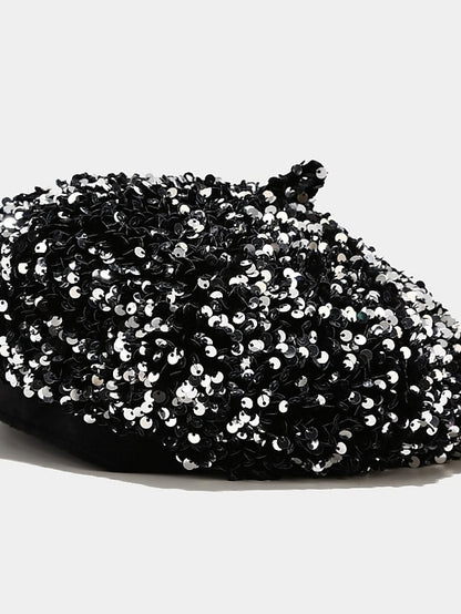 Popular Sequins Painter Hat Female Korean Version Trendy Beret Pub Party British Retro Octagonal Hat - LuckyFash™
