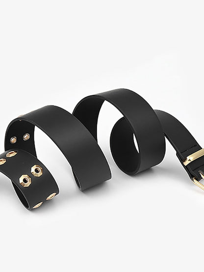 Women's Unisex PU Buckle Belt PU Leather Metal Bucke Eyelet Casual Classic Party Daily White Black Yellow Brown - LuckyFash™