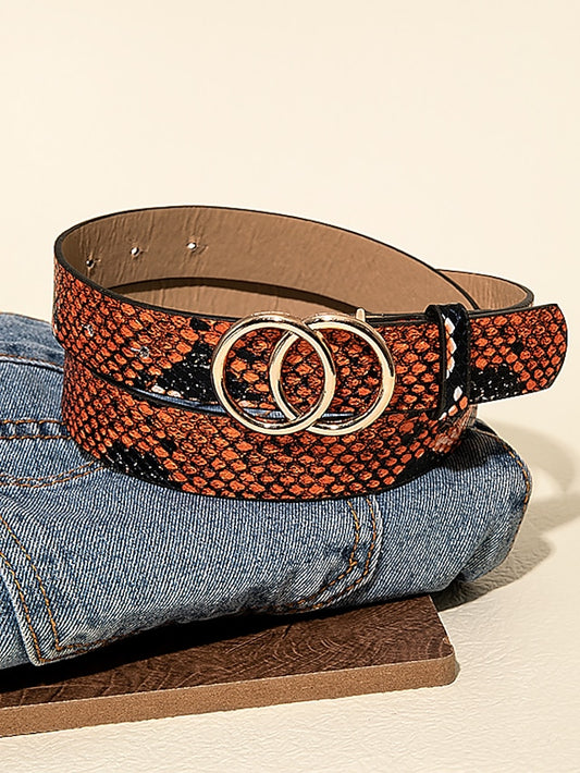 Women's Belt PU Brown Waist Belt Dailywear Daily Stripe - LuckyFash™