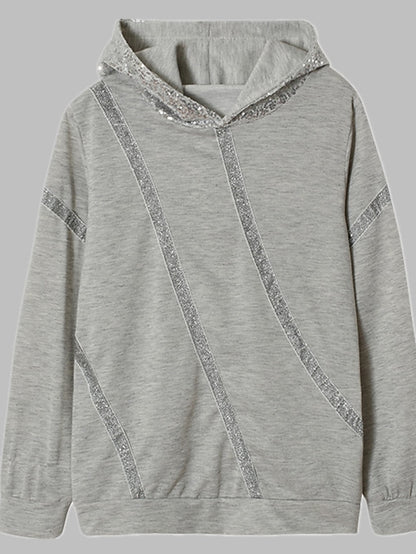 Women's Hoodie Pullover Casual Silver Light gray Camo / Camouflage Loose Fit Daily Hooded Long Sleeve S M L XL XXL - LuckyFash™