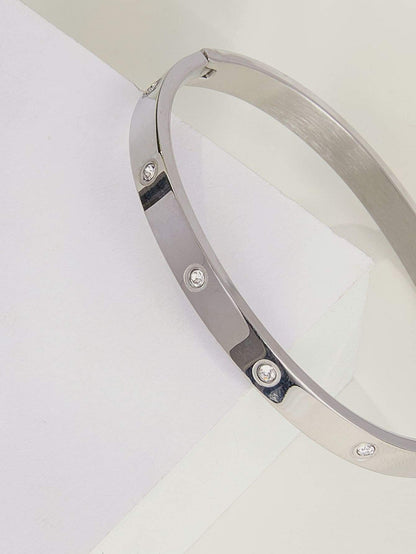 Rhinestone Round Bangle - LuckyFash™