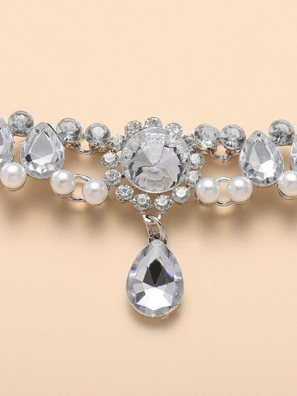Rhinestone Water Drop Decor Necklace - LuckyFash™