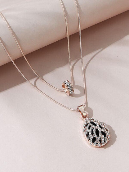 Rhinestone Waterdrop Charm Necklace - LuckyFash™