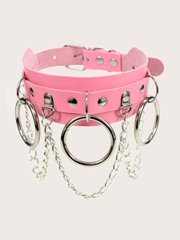 Ring & Chain Decor Choker - LuckyFash™