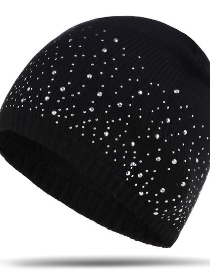 Hat Beanie / Slouchy Black Blue Camel Outdoor Home Daily Beaded Knit Polka Dot Portable Windproof Comfort for Women - LuckyFash™