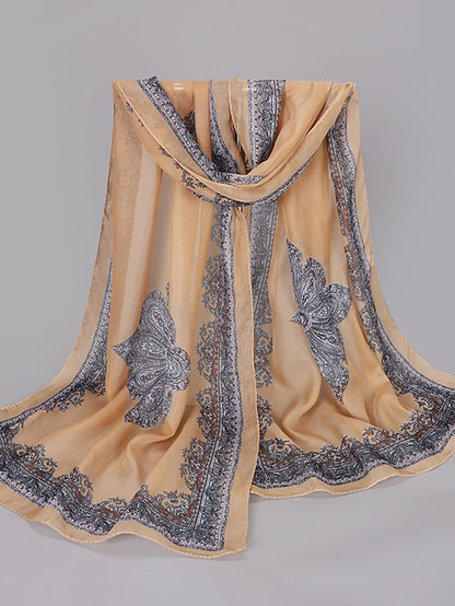 Women's Scarves Gift Daily Holiday Chiffon Vacation Classical Vintage Retro Dancing Casual 1 PC - LuckyFash™