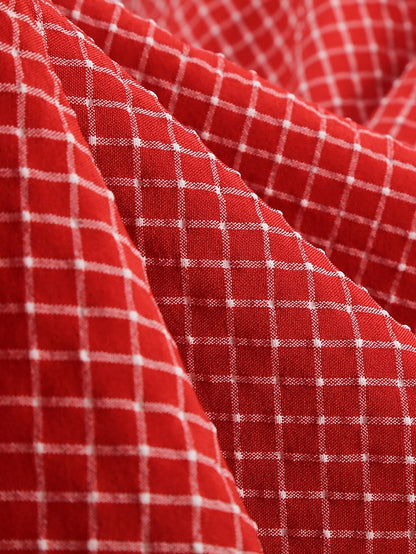 Women's Elegant Retro Vintage Dress Midi Dress Outdoor Daily Ruched Backless Plaid Halter Sleeveless Slim Summer Spring 2023 Lake blue Almond S M L XL - LuckyFash™