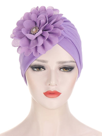 Multi Colors Bandanas Women Stretchy Turban Flower Muslim Hat Headband Wrap Female Hijab Indian Cap Head Wrap for Women - LuckyFash™