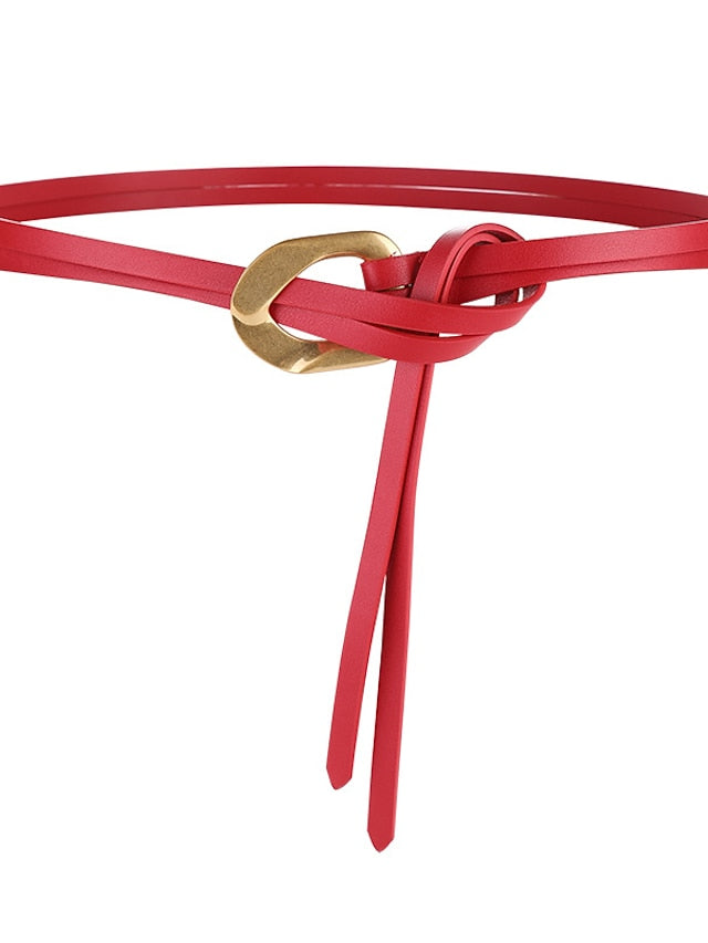 Women's Skinny Belt Party Street Dailywear Daily Coffee Black Belt Pure Color White Fall Winter Spring Summer - LuckyFash™