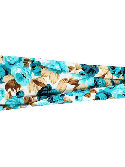 europe and the united states cross-border fashion sports hairband yoga bundle sweat-absorbing headband new ladies wide-brimmed printed headwear - LuckyFash™