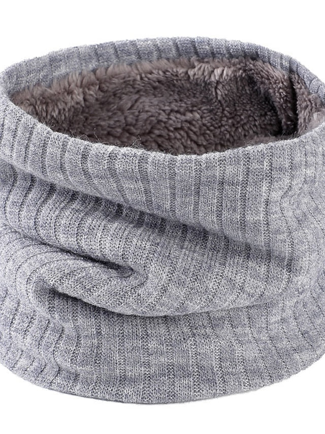 Women's Infinity Scarf Party Black Scarf Pure Color Red Khaki Fall Winter Unisex - LuckyFash™