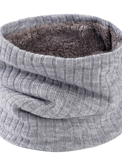 Women's Infinity Scarf Party Black Scarf Pure Color Red Khaki Fall Winter Unisex - LuckyFash™