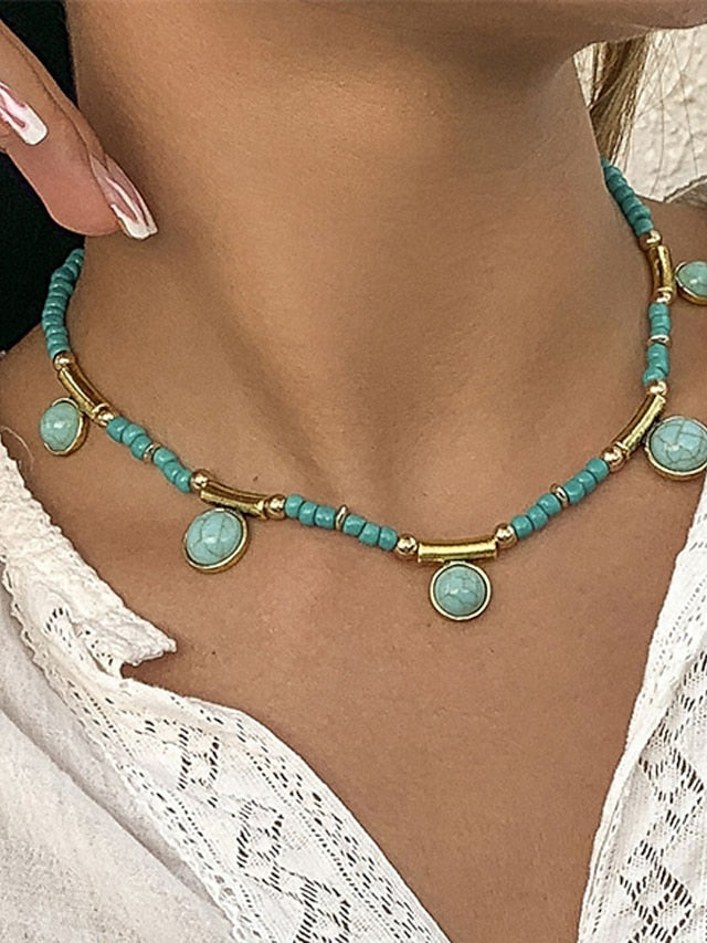 Women's necklace Fashion Street Color Block Necklaces - LuckyFash™