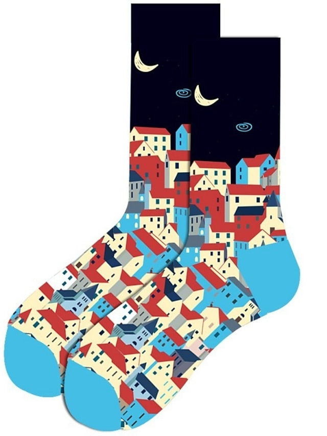 Unisex Crew Socks Work Daily Holiday Animal Patterned Dot Flower Polyester Cotton Simple Casual Lolita Casual Cute Casual / Daily 1 Pair - LuckyFash™