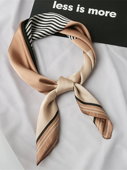 Women's Square Scarf Party Dailywear Holiday Blue Pink Scarf Color Block Stripe - LuckyFash™