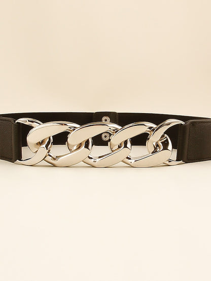 Women's Corset Belt Nylon Metal Chain Steel Buckle Geometric Formal Party Daily Silver Gold - LuckyFash™