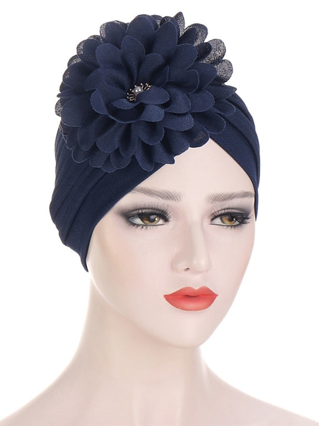 Multi Colors Bandanas Women Stretchy Turban Flower Muslim Hat Headband Wrap Female Hijab Indian Cap Head Wrap for Women - LuckyFash™