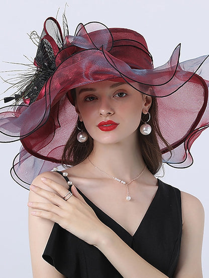 Women's Hat Bucket Hat Sun Hat Green Black Blue Party Outdoor Dailywear Floral Floral Portable Windproof Comfort - LuckyFash™