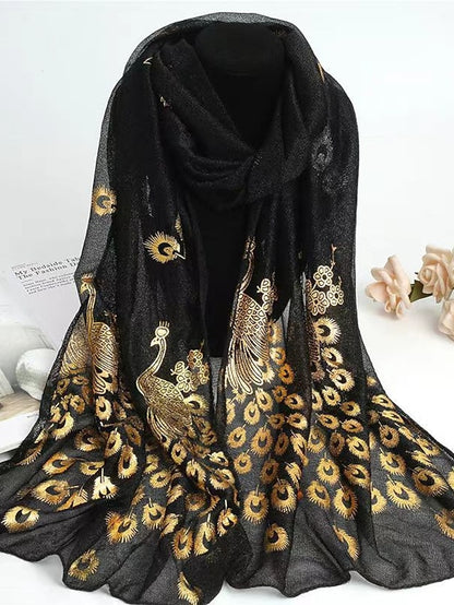 New Peacock Feather Shawls and Wraps for Party Dress Wedding Cape Bride Dress Shawl Women Wrap Shoulder Scarf - LuckyFash™