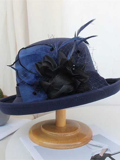 Women's Hat Bucket Hat Black Purple Yellow Party Outdoor Dailywear Floral Floral Portable Windproof Comfort - LuckyFash™