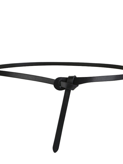 Women's Skinny Belt Party Street Dailywear Holiday Black White Belt Pure Color Red Fall Winter Spring Summer - LuckyFash™