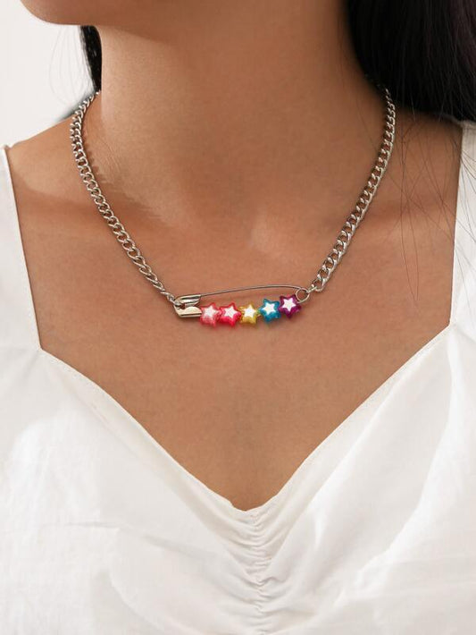 Safety Pin Decor Chain Necklace - LuckyFash™