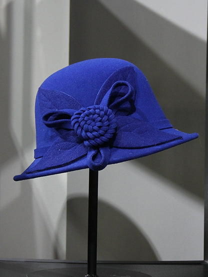 Women's Party Hat Party Wedding Special Occasion Flower Flower Wine Camel Hat / White / Blue / Fall / Winter / Spring - LuckyFash™