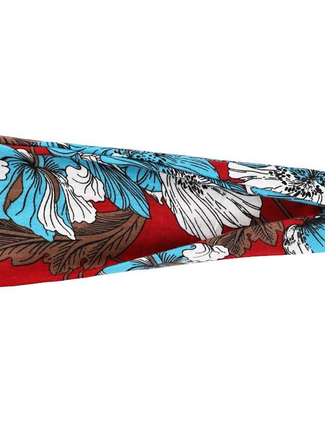 europe and the united states cross-border fashion sports hairband yoga bundle sweat-absorbing headband new ladies wide-brimmed printed headwear - LuckyFash™