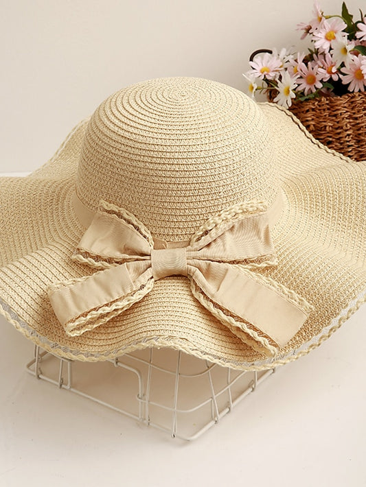 Women's Sun Hat Straw Hat Daily Holiday Straw Vacation Beach Sweet Sunscreen Breathability Outdoor 1 pcs - LuckyFash™
