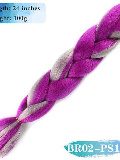 foreign trade wig big braid color gradient color chemical fiber african big braid high temperature silk dirty braid wig braided hair extension - LuckyFash™