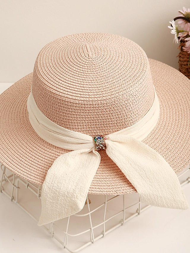 Women's Sun Hat Straw Hat Holiday Straw Vacation Casual Nordic Style Breathability Outdoor Comfortable 1 pcs - LuckyFash™