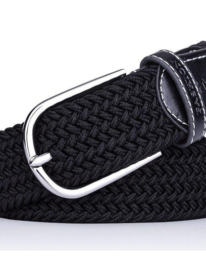 canvas woven thin belt ladies fashion elastic elastic belt korean women's pants belt - LuckyFash™