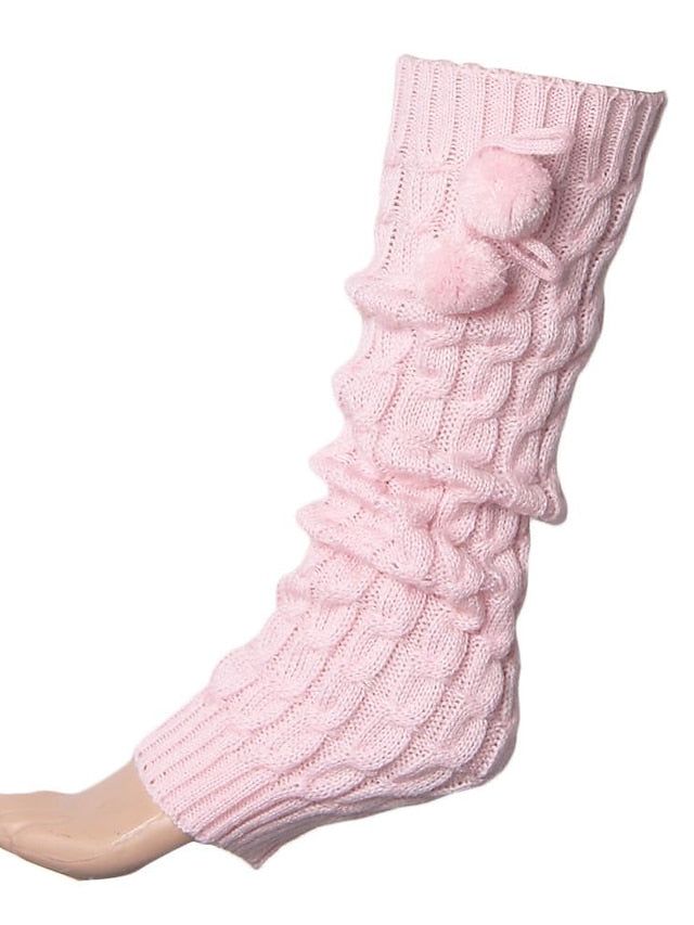 lolita socks autumn and winter new japanese socks boots twist with hair ball thin thigh sets wholesale female - LuckyFash™