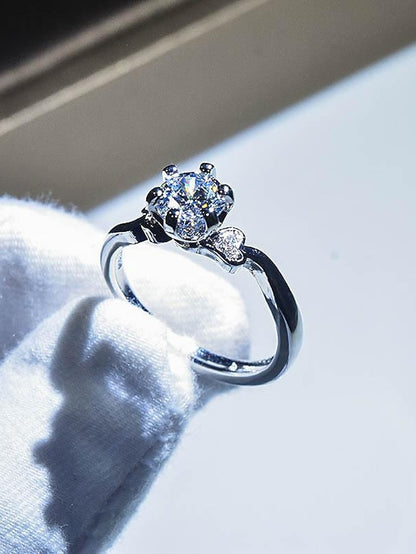 Wedding Ring For Women's Anniversary Party Evening Gift Imitation Diamond Alloy Classic - LuckyFash™