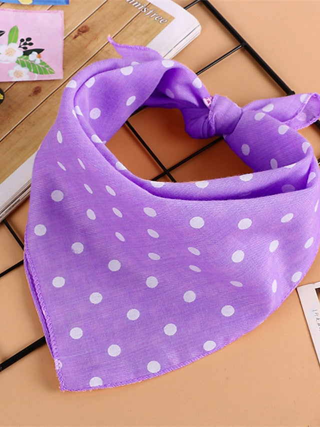 Polka Dots Kerchief Pink Green Blue Scarfs Birthday Gift Accessories - LuckyFash™