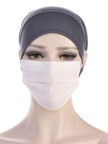 Soft Hood With Pierced Ears Inner Hijab Caps Muslim Stretch Turban Cap Islamic Underscarf Bonnet Hat Female Turbante - LuckyFash™
