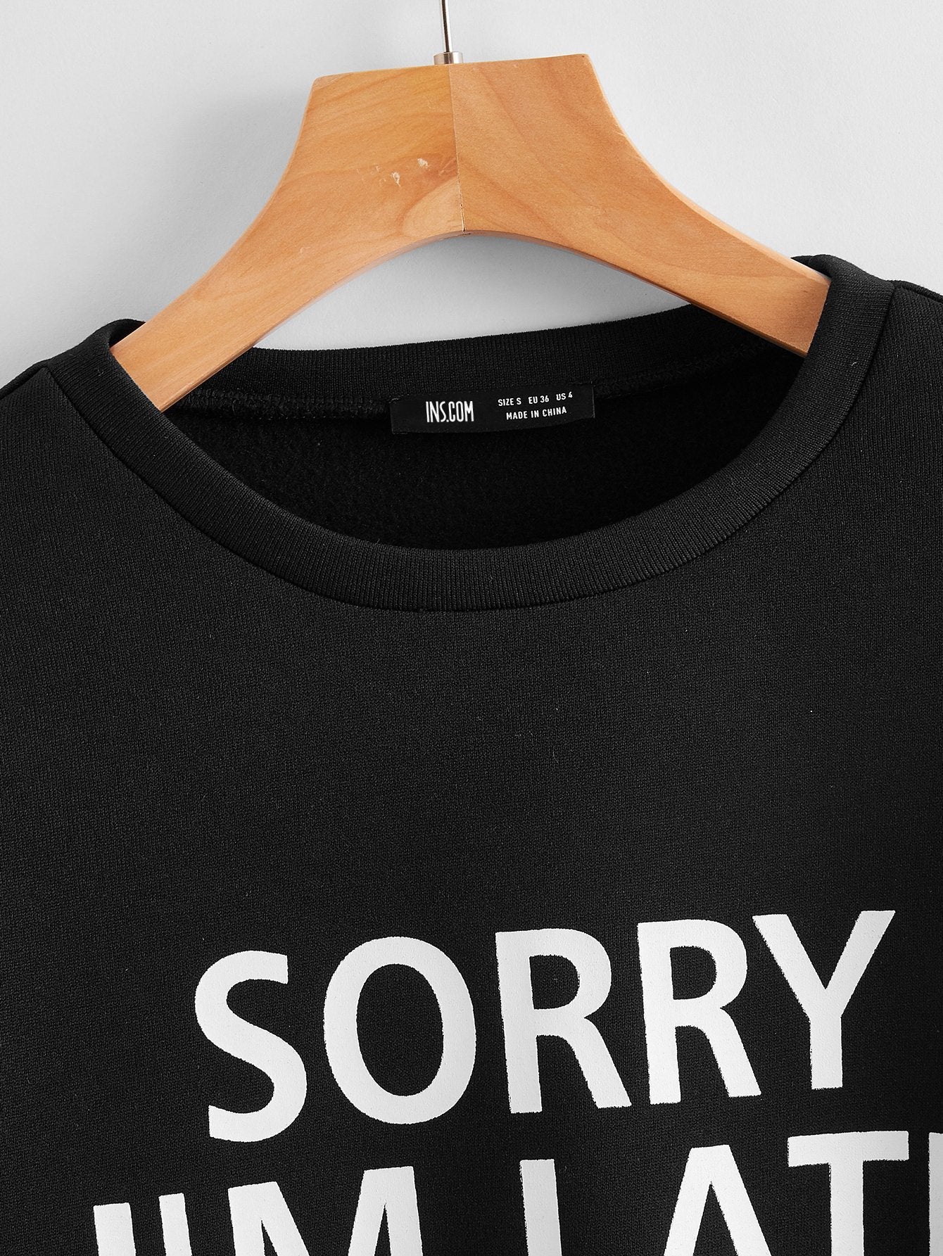 Apologize Slogan Graphic Drop Shoulder Sweatshirt - LuckyFash™