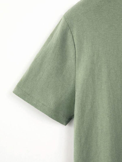 Be Happy Slogan Graphic Short Sleeve Tee - LuckyFash™