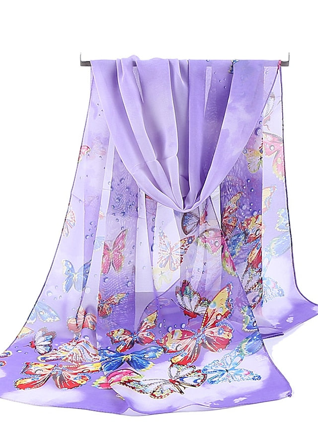 Women's Scarves Shawl Daily Holiday Animal Chiffon Casual Vintage Retro Sunscreen Outdoor Casual 1 PC - LuckyFash™