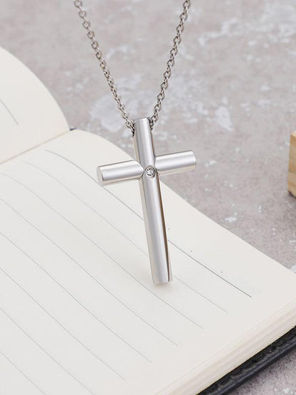 Solitaire Diamond Cross Pendant - LuckyFash™