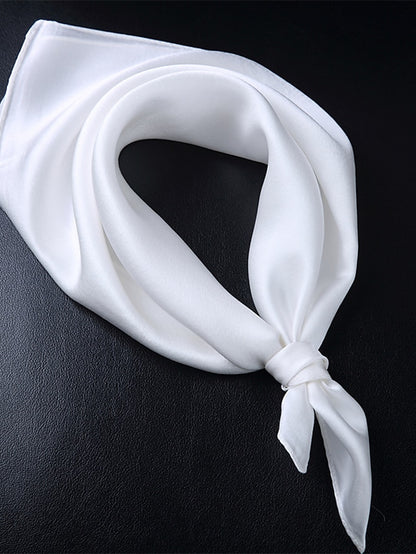 Women's Scarves Satin Scarves Kerchief Office Sports & Outdoor Daily Solid Colored Satin Simple Style 1 pcs - LuckyFash™