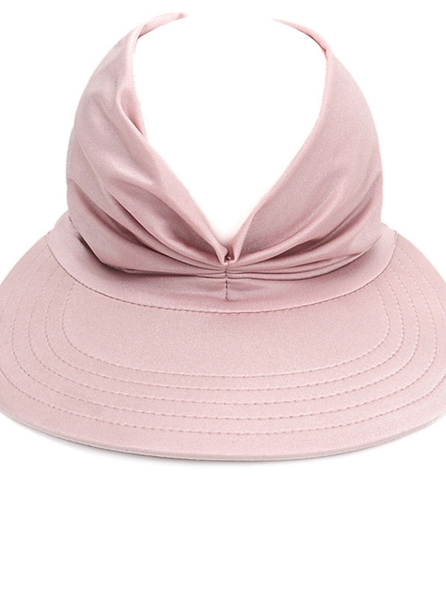 Women's Sun Hat Floppy Hat Outdoor Daily Crystal / Rhinestone Solid / Plain Color Polyester Boho Casual Casual / Daily 1 pcs - LuckyFash™