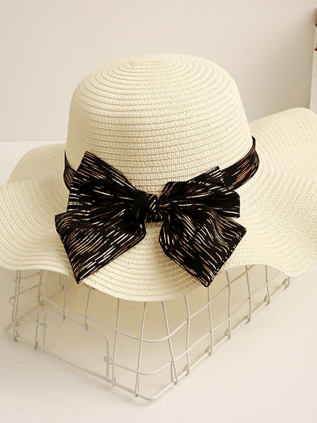 Women's Sun Hat Daily Holiday Straw Vacation Casual Beach Sunscreen Breathability Casual 1 pcs - LuckyFash™