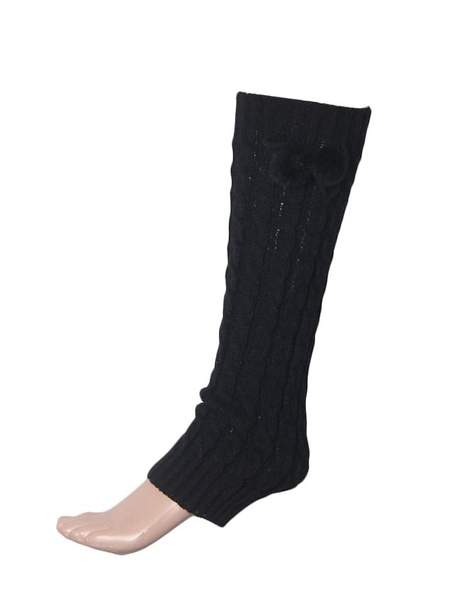 lolita socks autumn and winter new japanese socks boots twist with hair ball thin thigh sets wholesale female - LuckyFash™