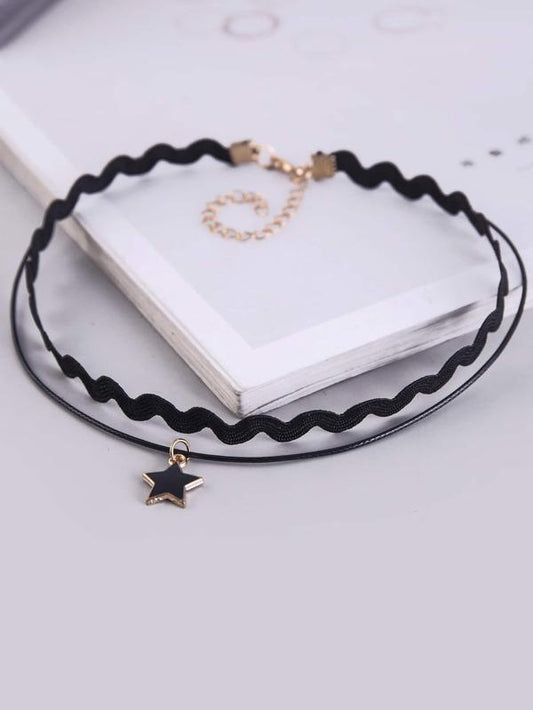 Star Charm Layered Choker - LuckyFash™