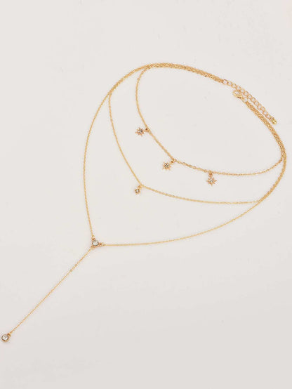 Star Detail Lariats Layered Necklace - LuckyFash™