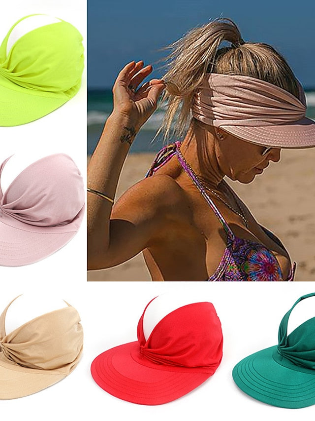Women's Sun Hat Floppy Hat Outdoor Daily Crystal / Rhinestone Solid / Plain Color Polyester Boho Casual Casual / Daily 1 pcs - LuckyFash™