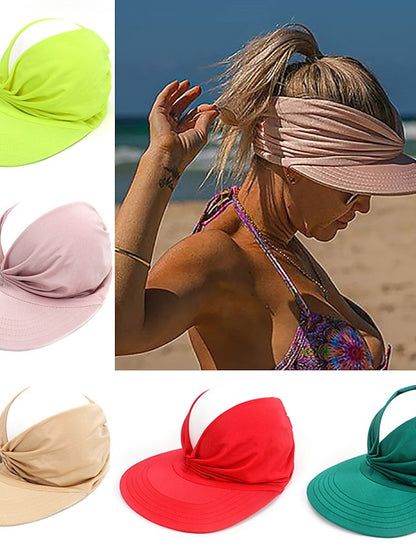 Women's Sun Hat Floppy Hat Outdoor Daily Crystal / Rhinestone Solid / Plain Color Polyester Boho Casual Casual / Daily 1 pcs - LuckyFash™