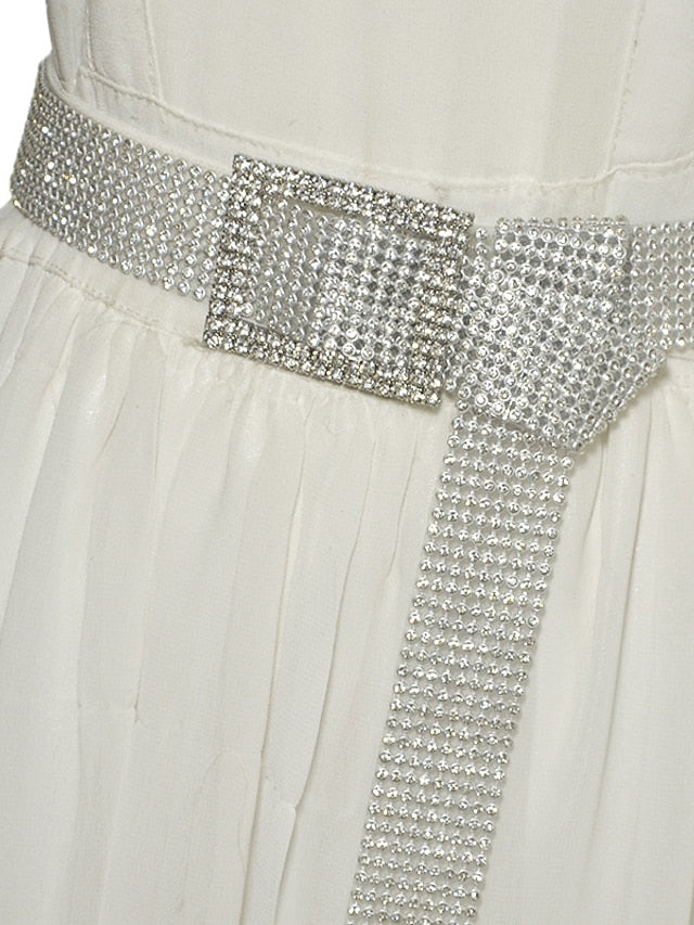 Women's Corset Belt Plastic Rhinestone Buckle Crystal Rhinestone Casual Party Daily Silver Gold - LuckyFash™